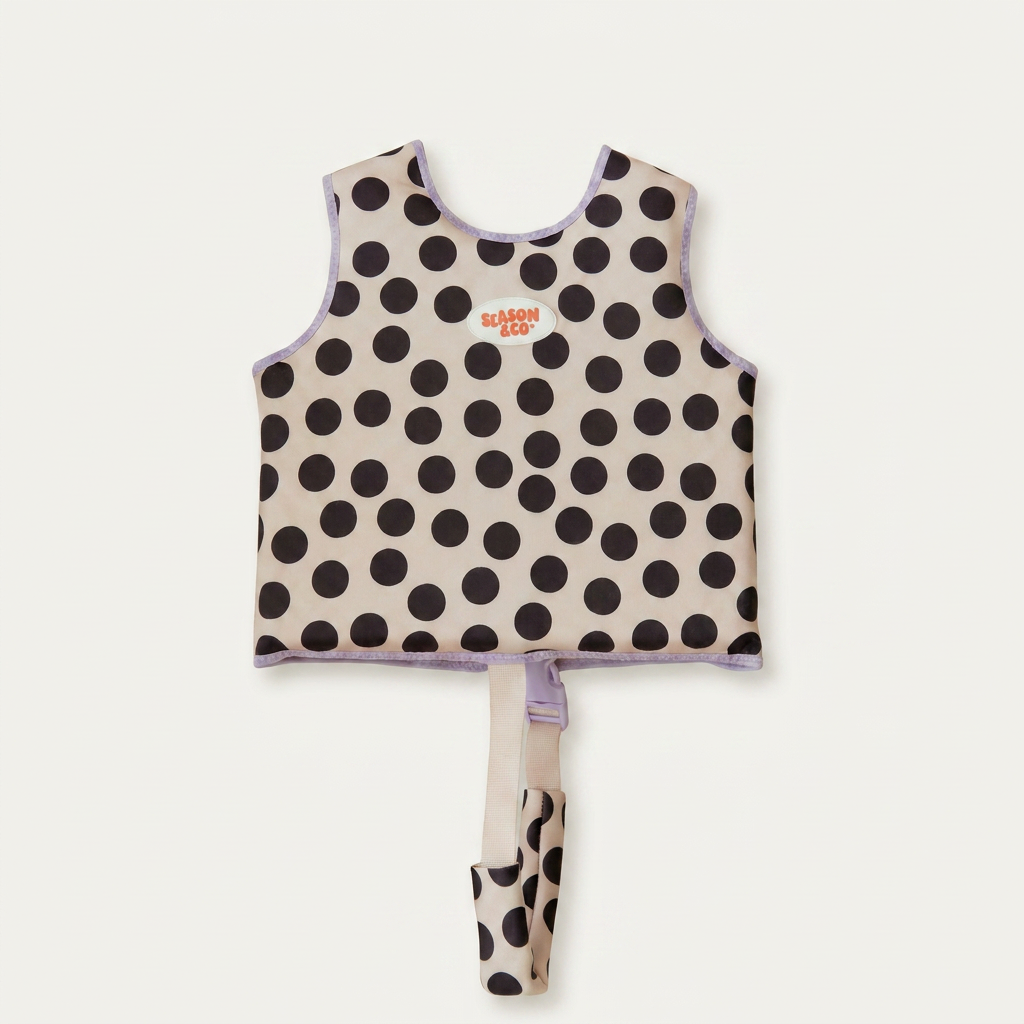 Kids Swim Vest Polka dot w/ Purple  - 2-3 years