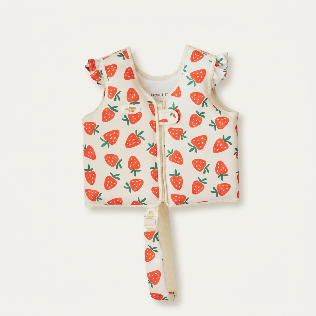 Kids Swim Vest Strawberry - 3-6 years