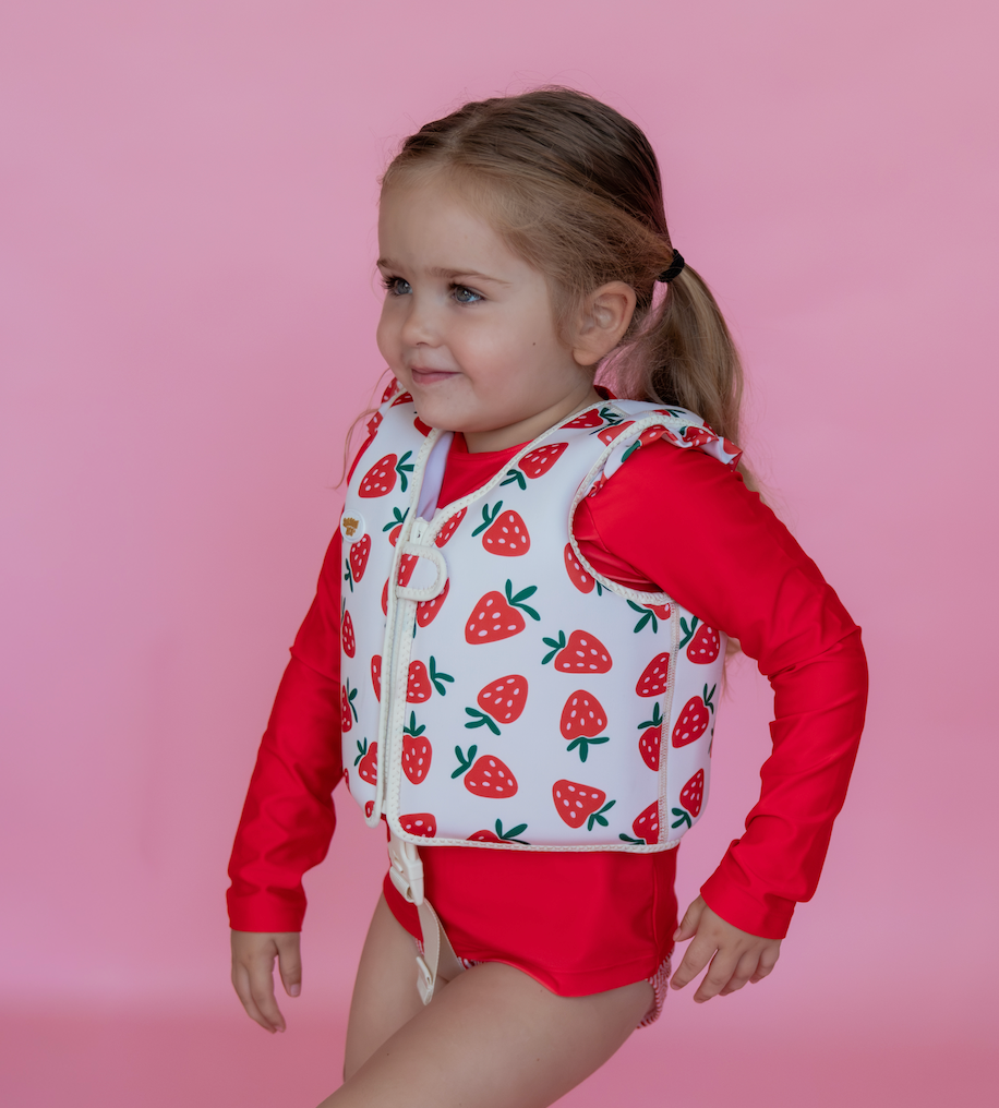 Kids Swim Vest Strawberry - 2-3 years