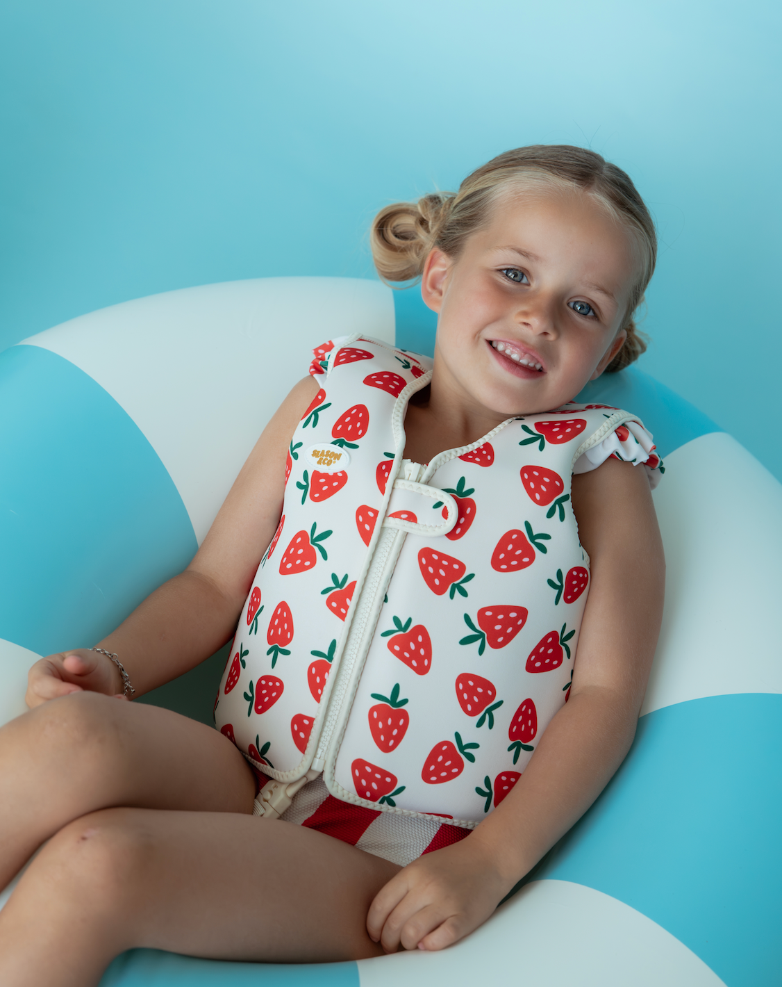 Kids Swim Vest Strawberry - 3-6 years